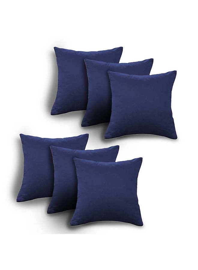 إن - هاوس مخده ديكور وسادة مربعة من المخمل الناعم بتصميم سادة وألوان جذابة طقم 6 قطع - Image 2