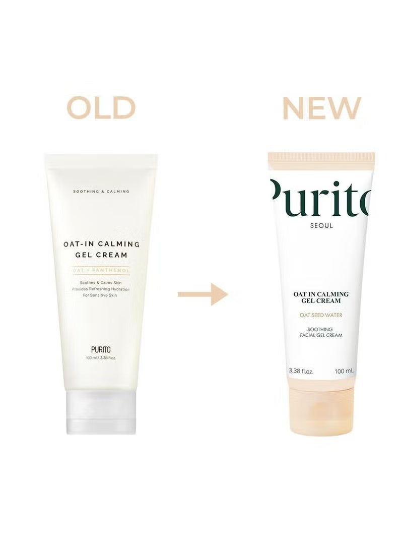 PURITO Oat In Calming Gel Cream 100ml | Soothing solution for Sensitive Skin | Lightweight, Non-Comedogenic, Fragrance-Free, Vegan & Cruelty-free | Korean Skincare - Image 1