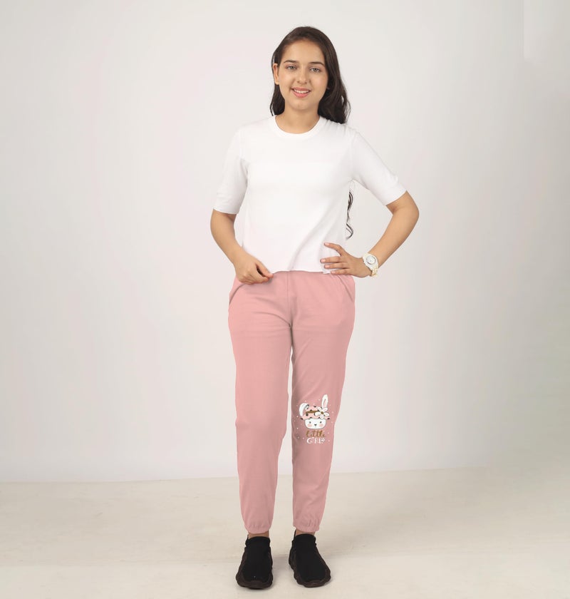 SHODOX® Girls Cotton Blend Printed Regular fit Track Pants (Pack of 3) - Image 4