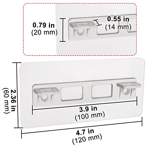AccEncyc 12 Pcs Punch Free Shelf Support Pegs Self Adhesive Shelves Clips No Drill Shelf Bracket Holders Pin for Kitchen Cabinet Book Shelves Closet Clapboard Layer (2-Pegs) - Image 3
