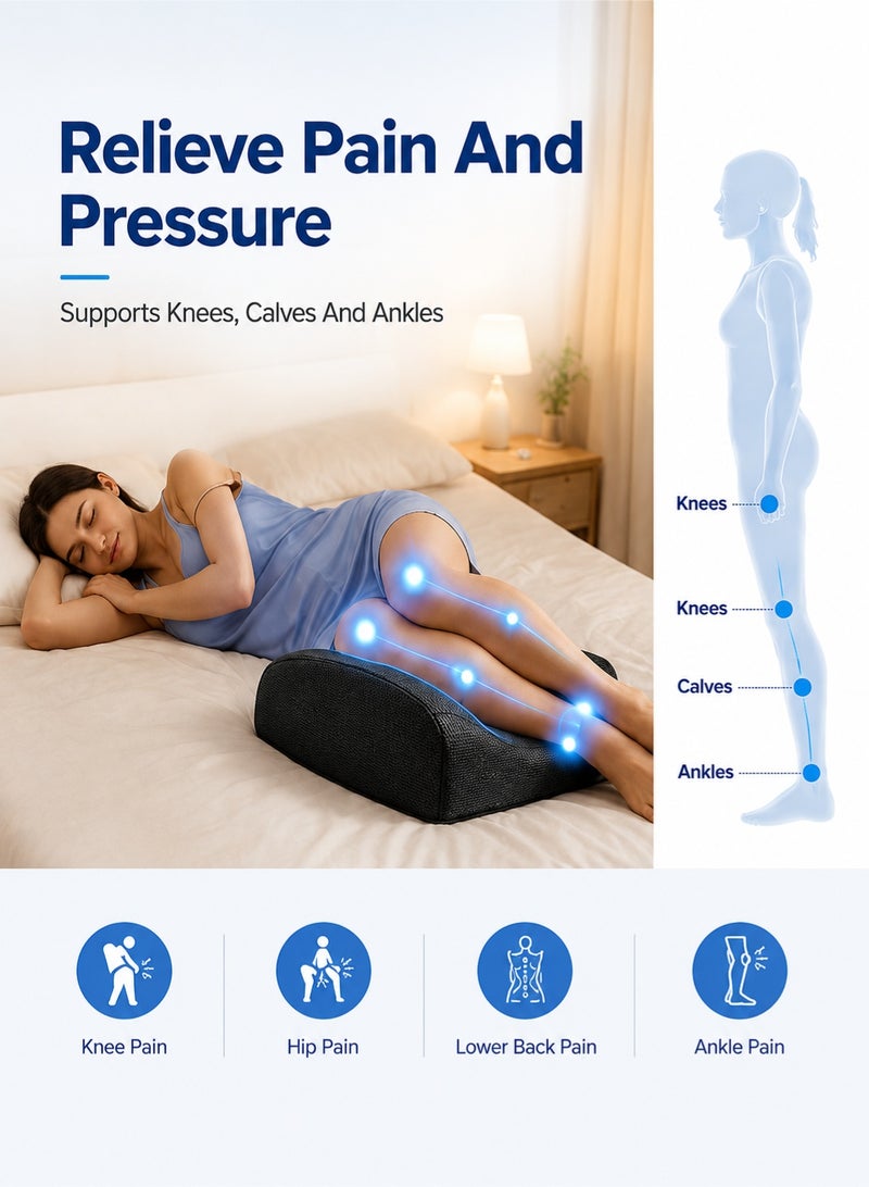 WAMIT Leg Massager Heated Leg Massager Deep Kneading Massage Machine Foot Massager Muscle Relaxation Pain Relief Circulation Support 3-Level Intensity Adjustable Home Office Use Black - Image 4