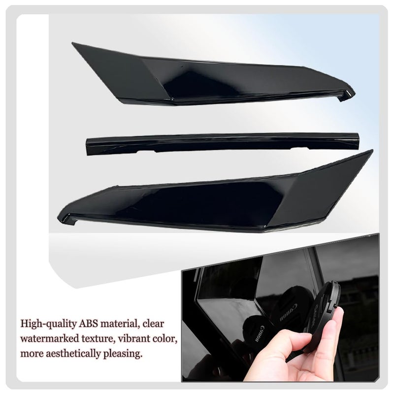MUXEE Front Grill Cover Trim,MUXEE For Nissan Sentra 2020 2021 2022 2023ï¼Œ3PCS Grille Chrome Delete Vinyl Overlay Trim Accessories -Bright Black - Image 5