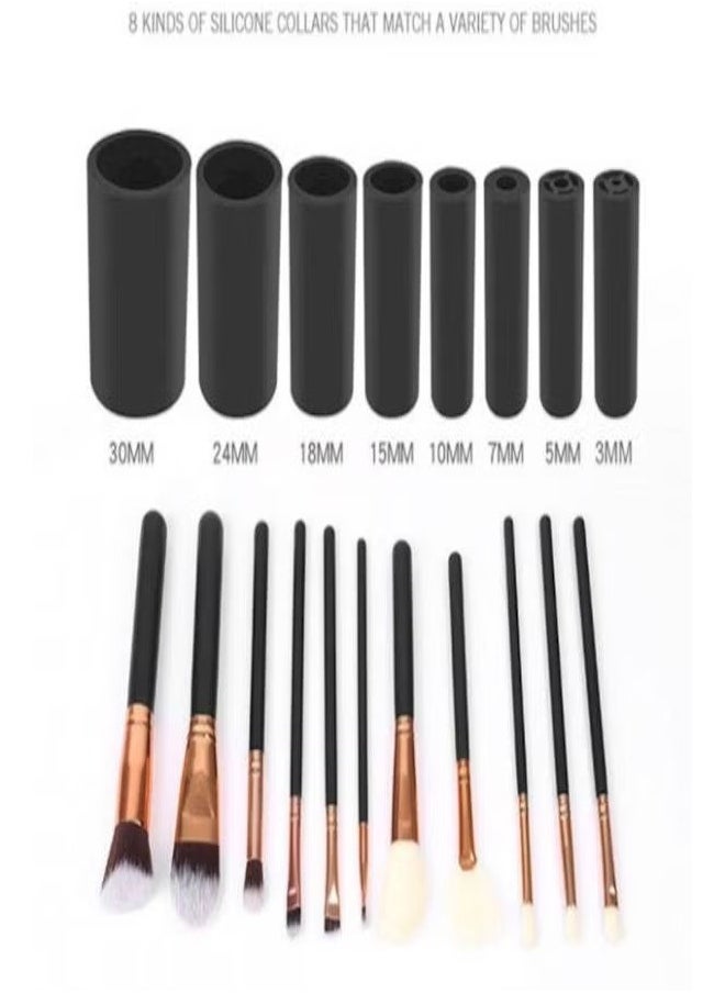 ORiTi Electric Makeup Brush Cleaner Set Black/White/Clear  - Image 3