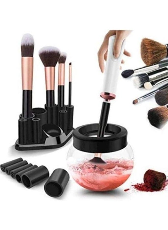 ORiTi Electric Makeup Brush Cleaner Set Black/White/Clear  - Image 2