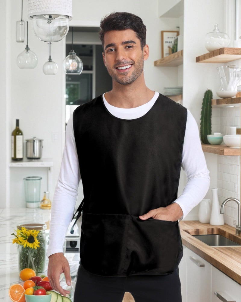 Argstar Unisex Waterproof Cobbler Apron with 3 Pockets for Women/Men, Black - Image 5