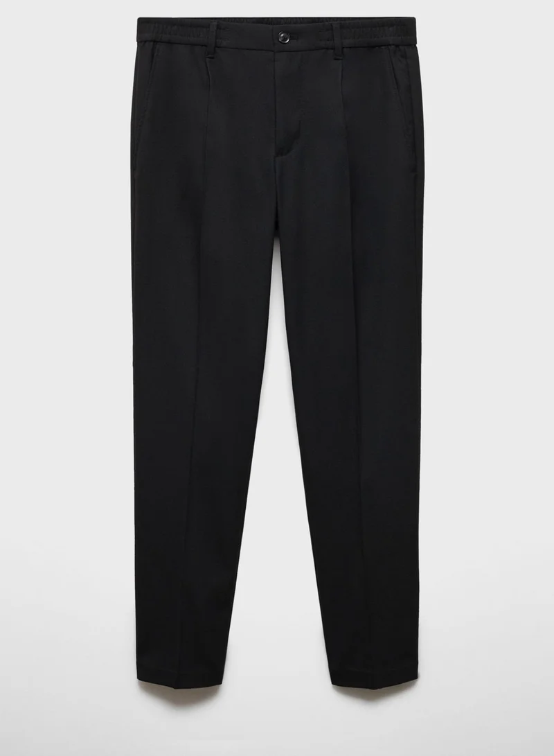 مانجو مان Slim Fit Pleated Trousers