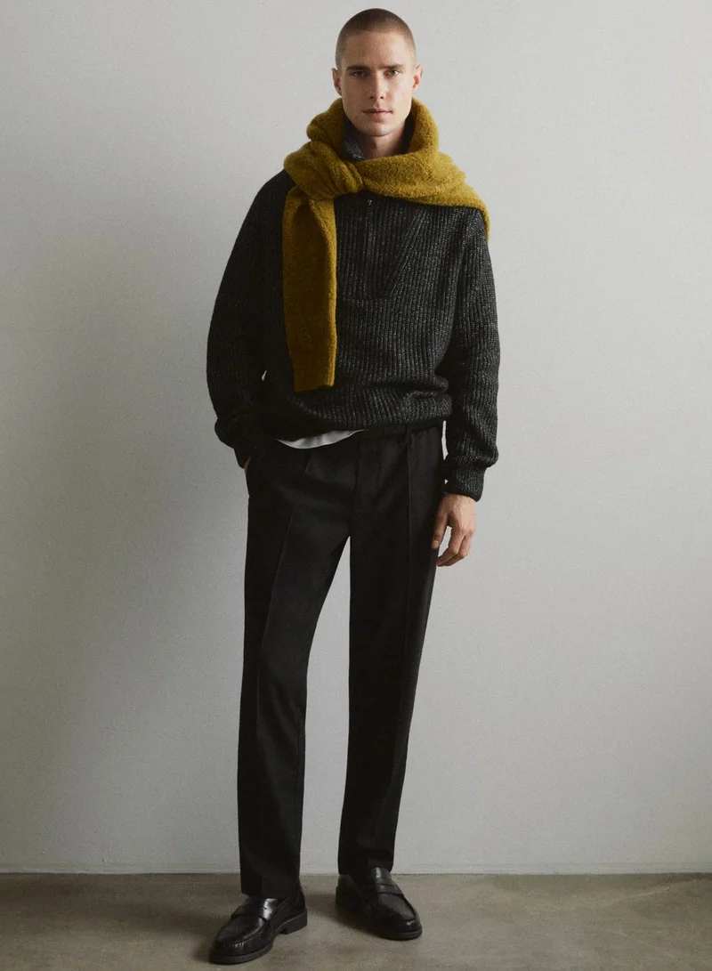مانجو مان Slim Fit Pleated Trousers