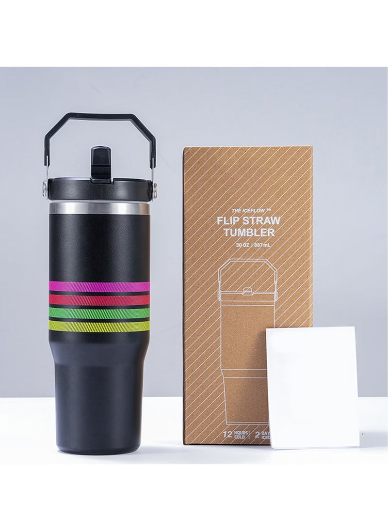 Stanley - Stanley Quencher H2.0 30oz Tumbler – Premium Stainless Steel Vacuum Insulated Travel Mug with FlowState Spill-Resistant Lid, Comfortable Handle & Reusable Straw – Keeps Drinks Hot or Cold for Hours – Eco-Friendly Large-Capacity Cup for Water, Coffee, Tea - Image 1