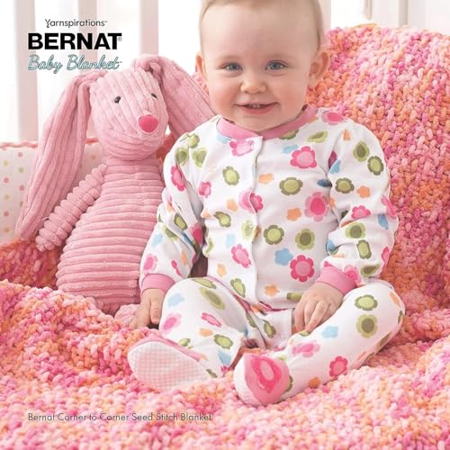 Bernat Baby Blanket Baby Blue Yarn - 1 Pack of 300g/10.5 oz - 100% Polyester - #6 Super Bulky - 220 Yards - Knitting/Crochet - Image 2