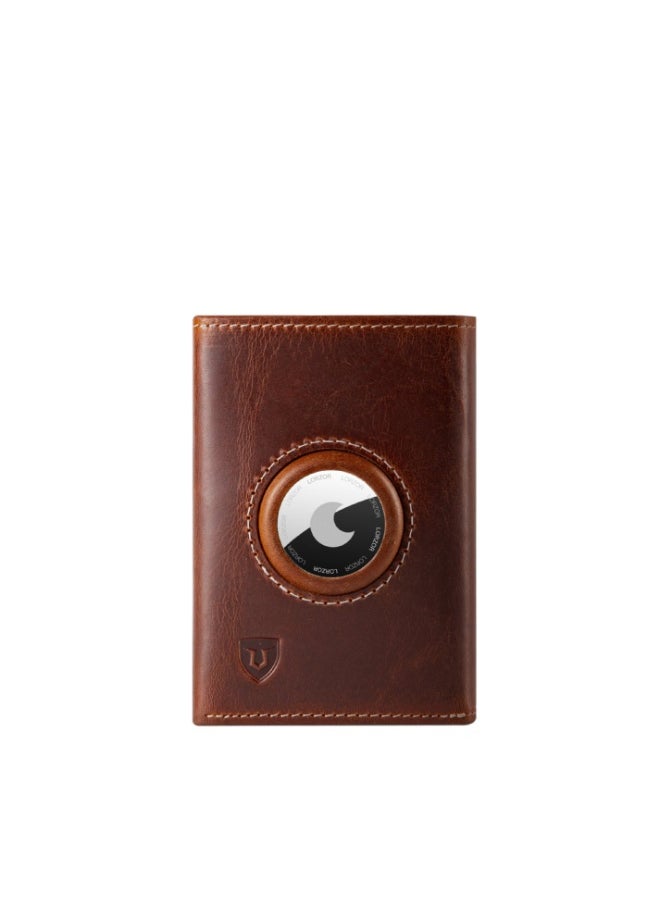 LORZOR LORZOR AirTag Wallet for Men - Full Grain Leather, Mens Minimalist Wallet with AirTag Holder, Pop Up Card Case, RFID Blocking, Smart Wallet Business Card Holder  - Image 2