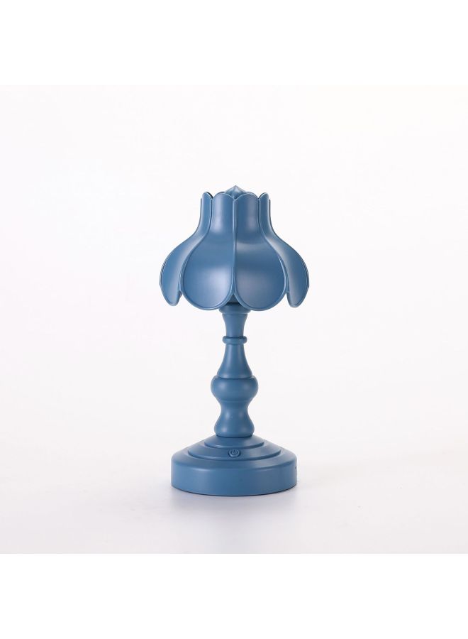 Vintage Lotus Leaf Usb Lamp Girl's Heart Ins Student Dormitory Desktop Flower Decorative Table Lamp Bedroom Ornaments Night Light-Color:LD05 Dark Blue  - Image 1