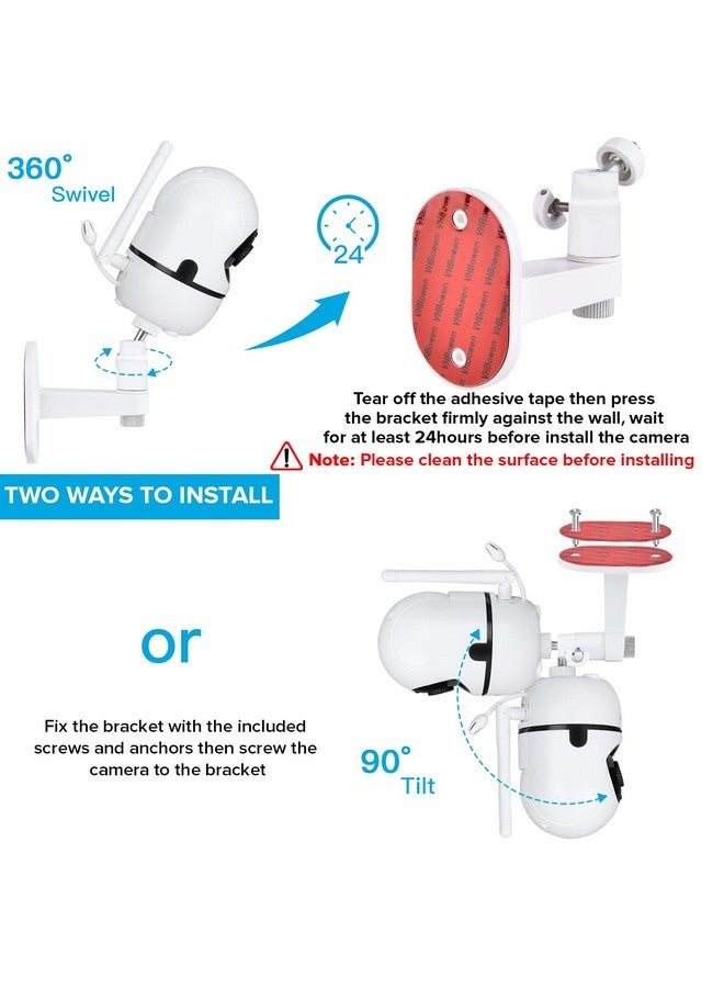 wochel Adjustable Baby Monitor Mount for HelloBaby HB65/HB40/HB6550/HB66/HB6339/HB6550 Pro, ANMEATE SM935E, Universal Baby Monitor Wall Mount with Perfect View and Easy to Install - Image 5