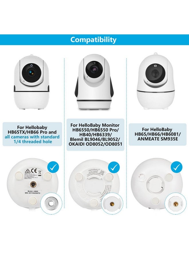 wochel Adjustable Baby Monitor Mount for HelloBaby HB65/HB40/HB6550/HB66/HB6339/HB6550 Pro, ANMEATE SM935E, Universal Baby Monitor Wall Mount with Perfect View and Easy to Install - Image 2