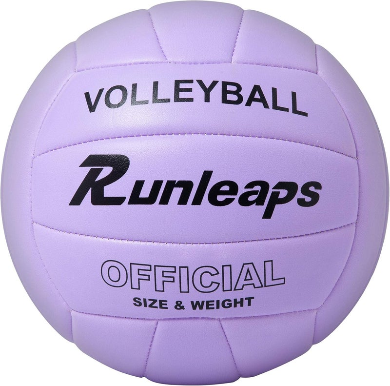Runleaps Volleyball, Waterproof Indoor Outdoor Volleyball for Beach Game Gym Training (Official Size 5) - Image 1