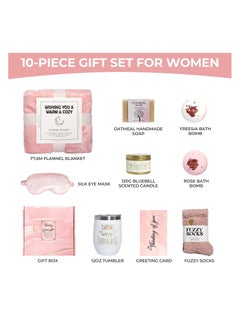 Vitacelli "Vitacelli Luxury Spa Gift Set with Flannel Blanket – Perfect Valentine's, Birthday & Get Well Gift for Mom, Wife, Sister & Friends"  - Image 3