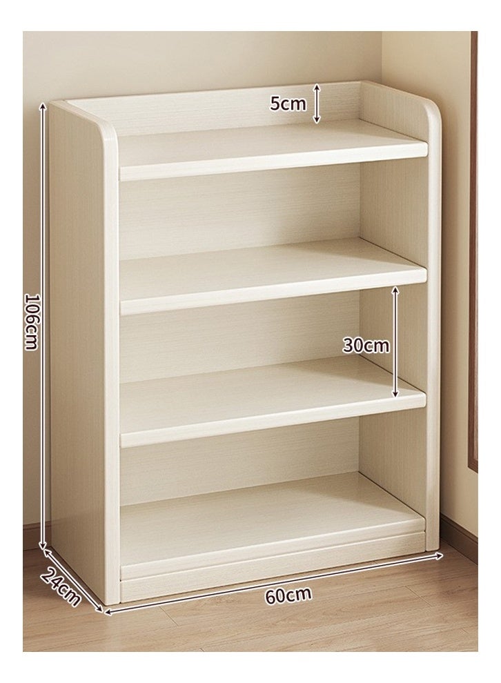 keke Multi Layers Multifunction Storage Adjustable Creative Style Book Shelves Modern Tall Bookcase Display Thick Wood Furniture Storage Rack for Bedroom. - Image 3