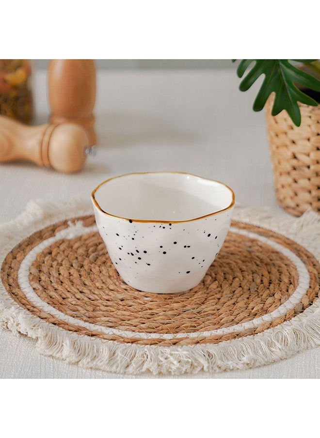 DANUBE HOME Aadira Bowl Fine Porcelain Elegant Tableware Versatile Bowl High Quality Dinnerware For Home Kitchen & Dining Room L12.7xW12.7xH7.8cm White  - Image 1