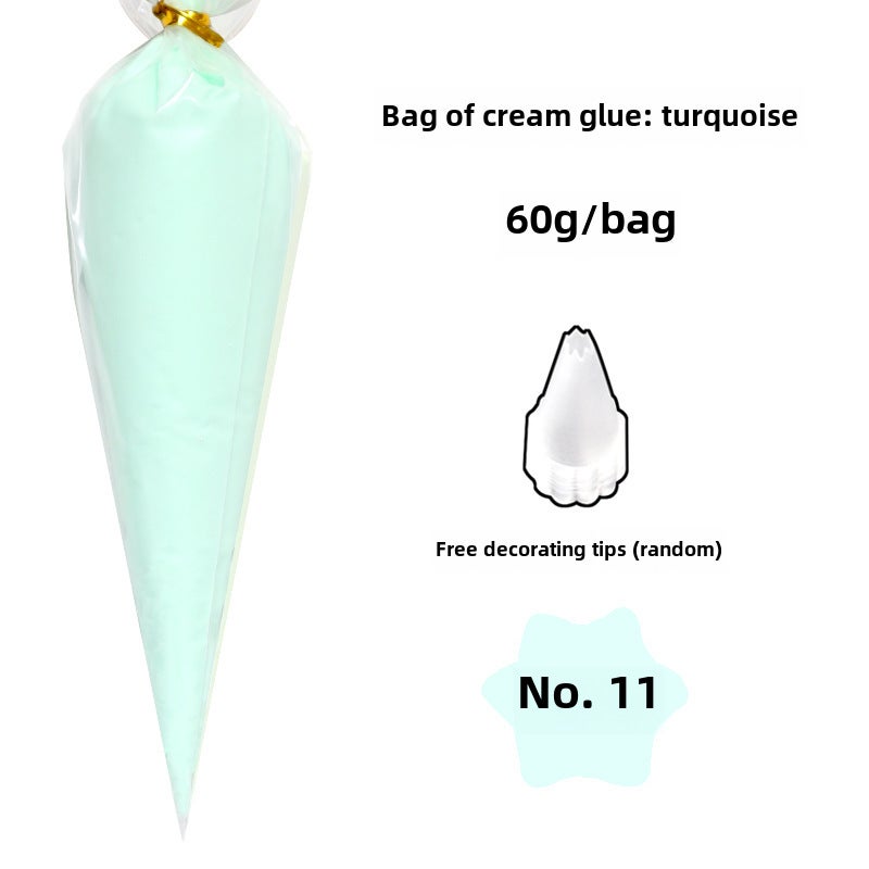 Generic DIY Craft Phone Case Kit with Faux Cream Glue Green 