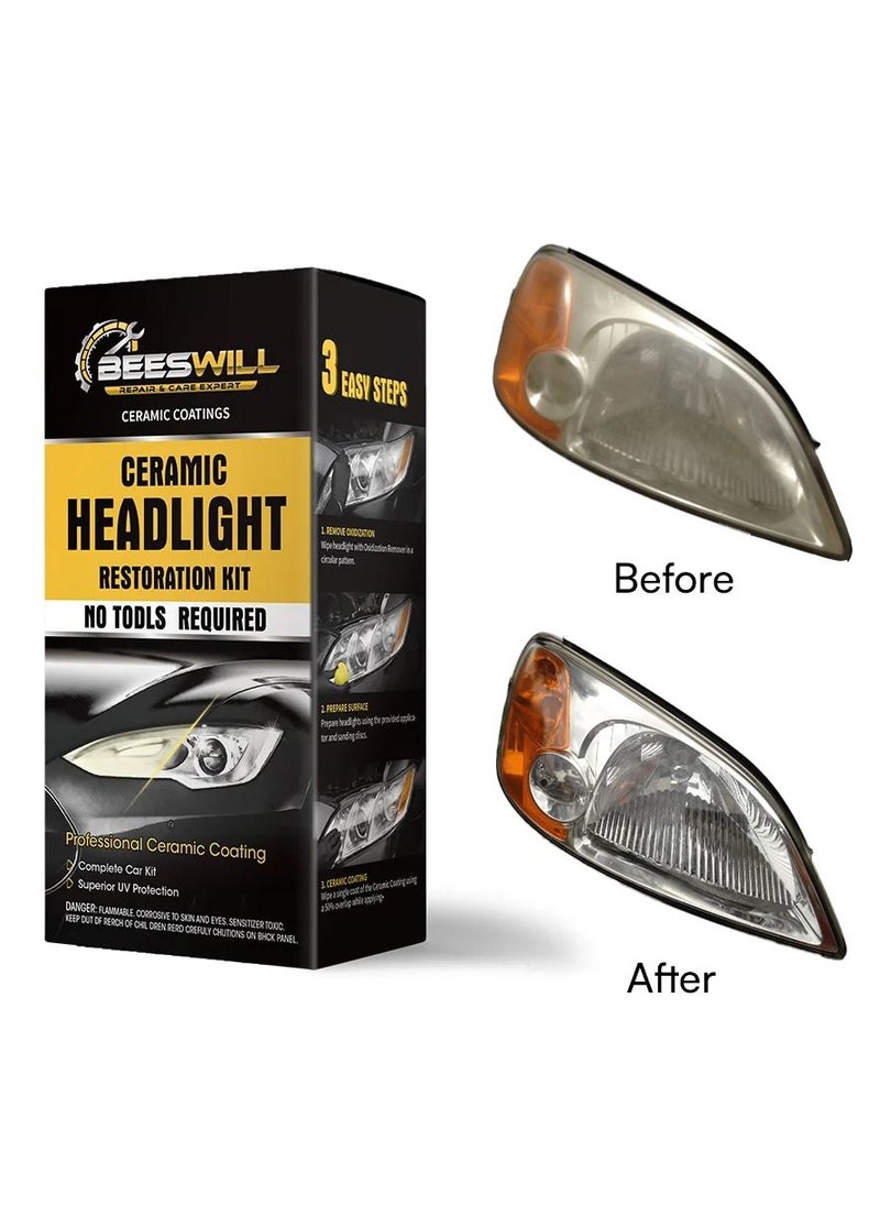 General BEESWILL Headlight Cleaner and  Restoration Kit Guaranteed to Last As Long As You Own Your Vehicle  Brings Headlights Back to Like New Condition .  - Image 2