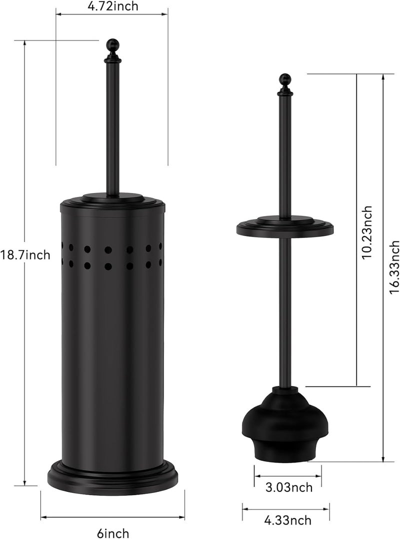 DOWRY Toilet Plunger with Holder for Bathroom,Powerful Efficient Force Suction Cup,Heavy Duty, Deep Cleaning - Image 5