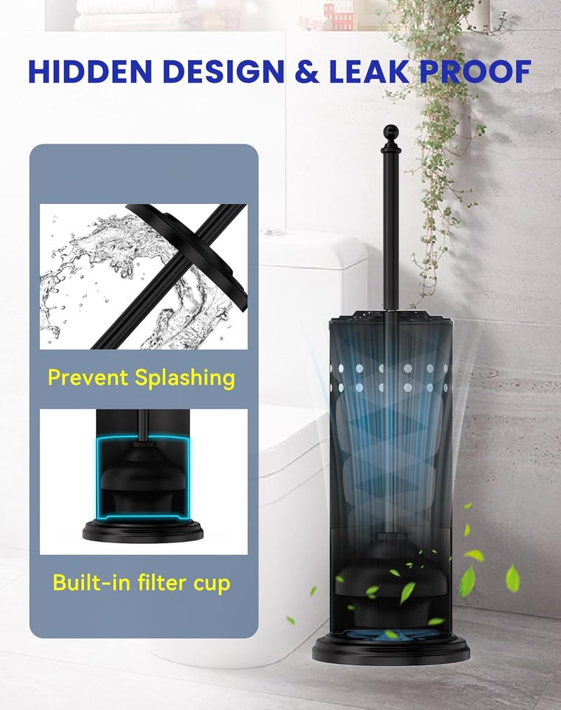 DOWRY Toilet Plunger with Holder for Bathroom,Powerful Efficient Force Suction Cup,Heavy Duty, Deep Cleaning - Image 4