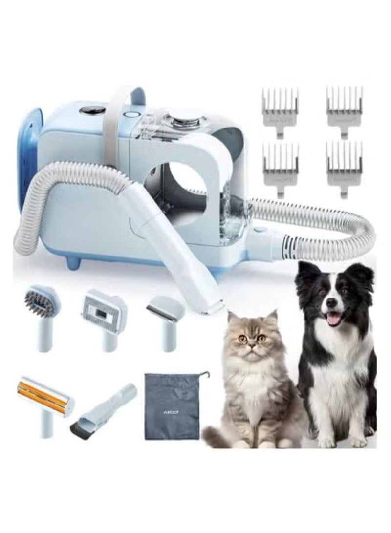 Pet Vacuum Cleaner P2 Blue+White UK - Low-Noise, Portable, Multi-Tool Grooming with Trimmer, DeShedder, Vacuum for Dogs & Cats, Home & Post-Walk Cleanup Pet - Image 1