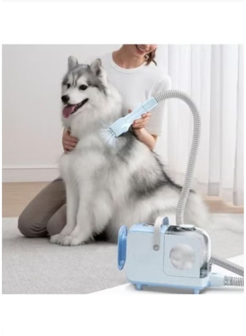 Pet Vacuum Cleaner P2 Blue+White UK - Low-Noise, Portable, Multi-Tool Grooming with Trimmer, DeShedder, Vacuum for Dogs & Cats, Home & Post-Walk Cleanup Pet - Image 4