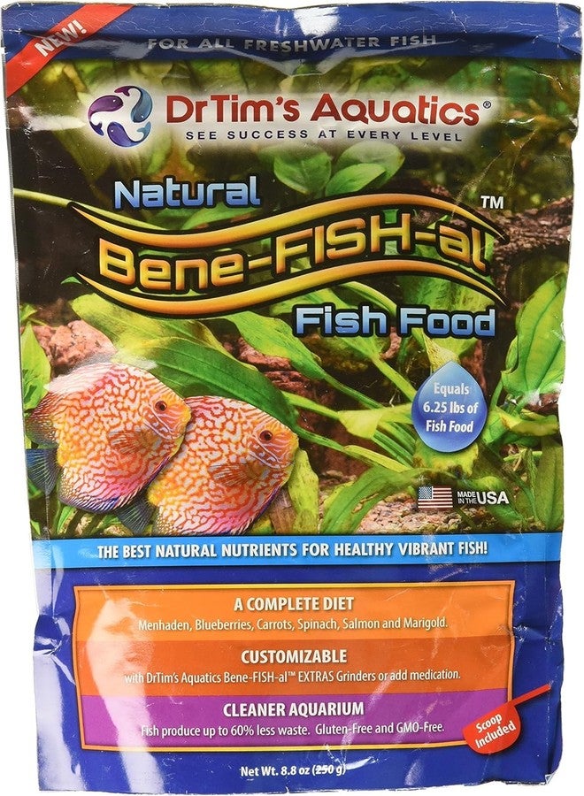 دي آر تيم أكواتيكز طعام أسماك المياه العذبة Bene-FISH-al من دكتور تيمز أكواتيكس - نظام غذائي صحي، خالٍ من الحبوب والغلوتين - يحتوي على البروبيوتيك - يعزز صحة الشعاب المرجانية وأحواض السمك - غني بالبروتين، طبيعي بالكامل - عبوة اقتصادية - Image 1
