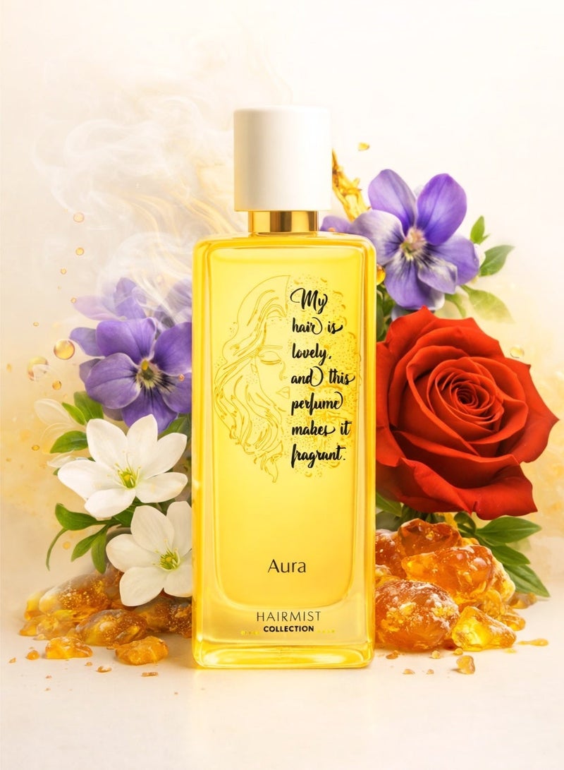 ديفينا مجموعة هيرمست أورا ٥٠ مل - عطر شعر فاخر للنساء | بخاخ شعر أنيق برائحة الياسمين والعنبر - Image 1