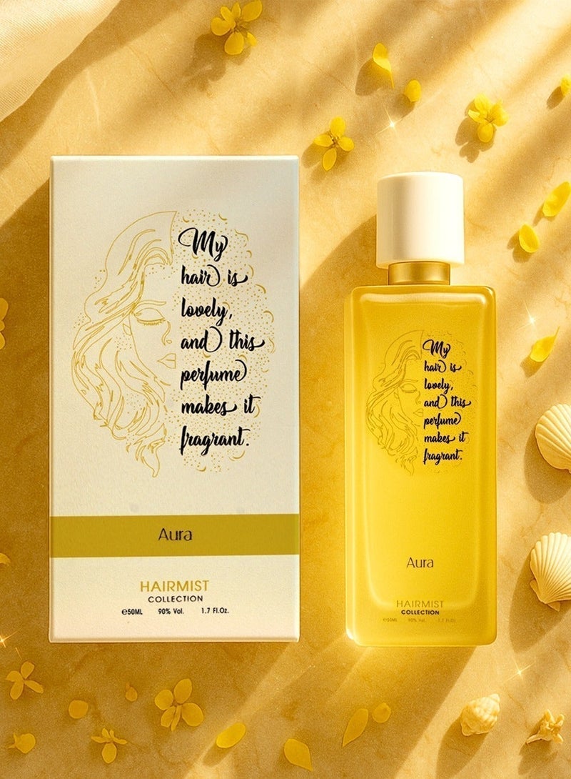 ديفينا مجموعة هيرمست أورا ٥٠ مل - عطر شعر فاخر للنساء | بخاخ شعر أنيق برائحة الياسمين والعنبر - Image 5
