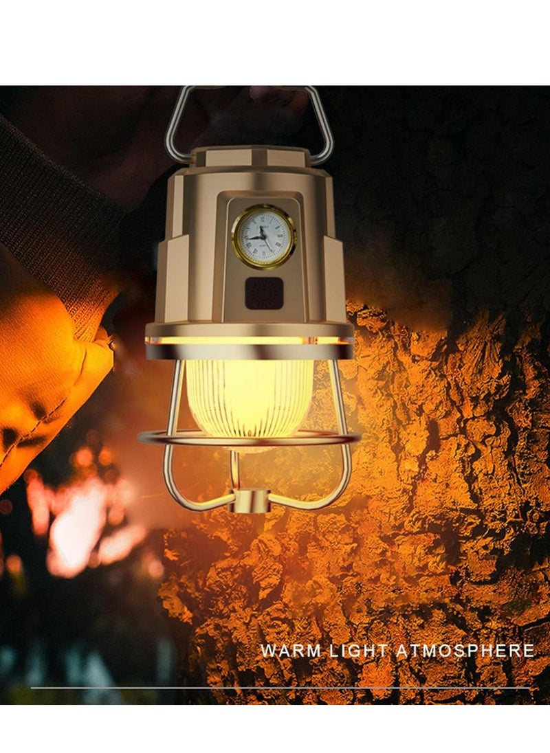Rechargeable Camping Light with Clock – Versatile Lantern for Outdoor Adventures