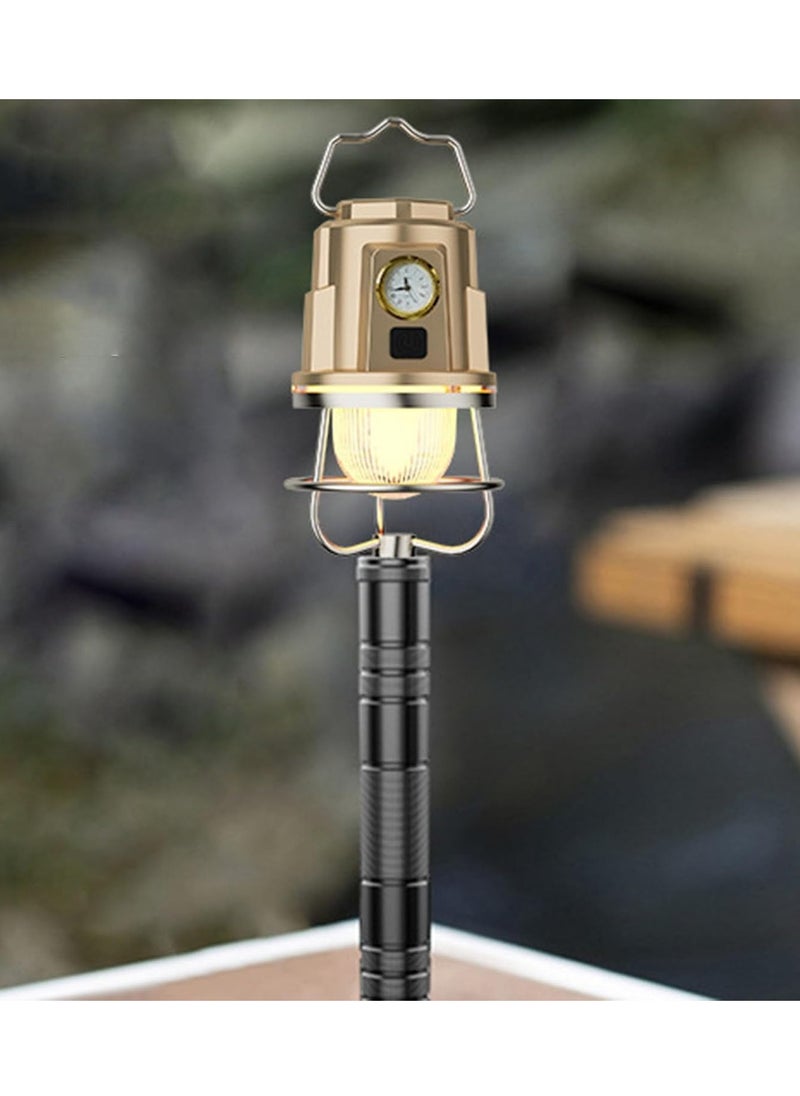 Rechargeable Camping Light with Clock – Versatile Lantern for Outdoor Adventures