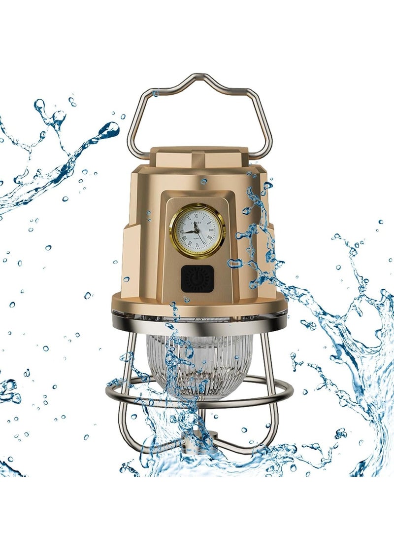 Rechargeable Camping Light with Clock – Versatile Lantern for Outdoor Adventures