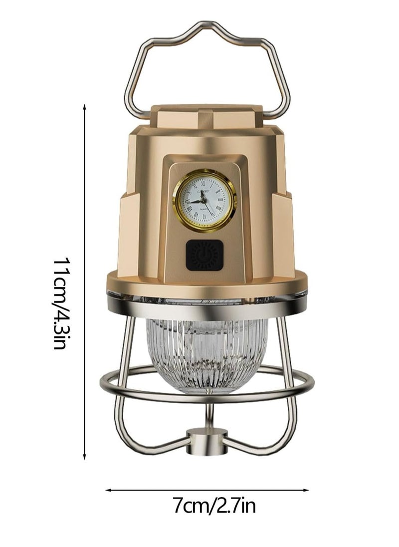 Rechargeable Camping Light with Clock – Versatile Lantern for Outdoor Adventures
