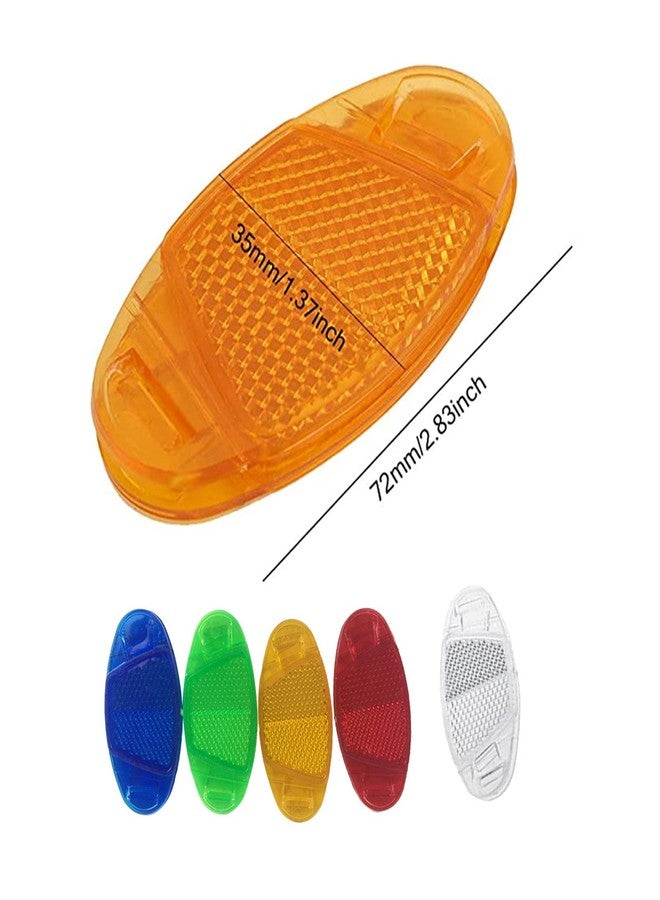 UoYu 8 pcs Bicycle Wheel Mountain Bike Accessories Signage Decoration Safe Warning Green Oval Reflector Bicycle Spoke - Image 2