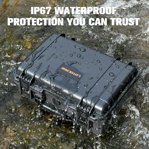 LOTOCASE Case for NOCO Boost GB50 – Waterproof Hard Shell Carrying Case with Custom Pre-Cut Foam, Shockproof Protective Travel Box Compatible with Boost GB50 UltraSafe Jump Starter - Image 3