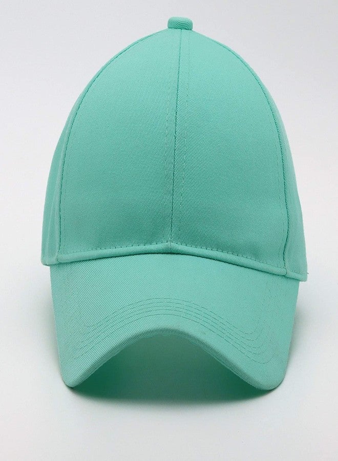 JMP Mens & Womens Caps Cotton Stylish Latest Plain Baseball Cap Sports Hat Solid Plain Adjustable Cap (Sea Green) - Image 4