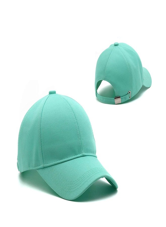 JMP Mens & Womens Caps Cotton Stylish Latest Plain Baseball Cap Sports Hat Solid Plain Adjustable Cap (Sea Green) - Image 1