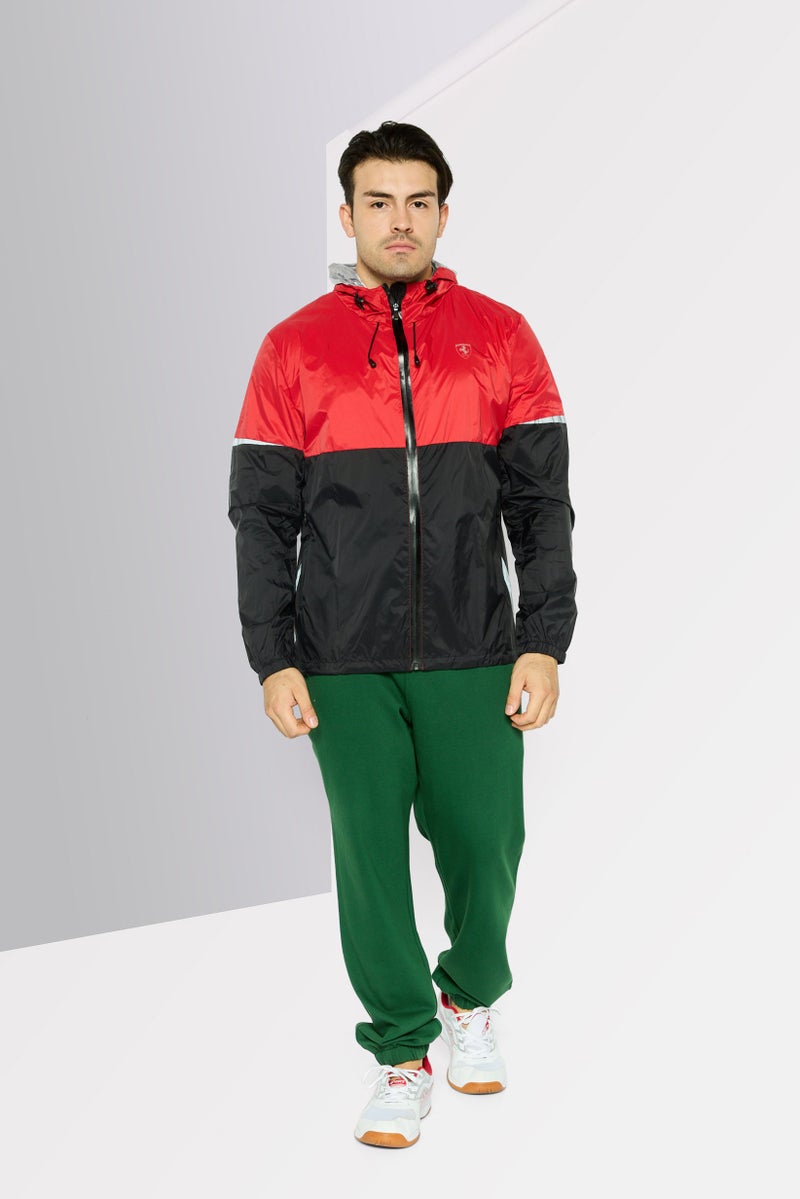Ferrari جاكيت رياضي خارجي للرجال، أحمر/أسود - Image 2