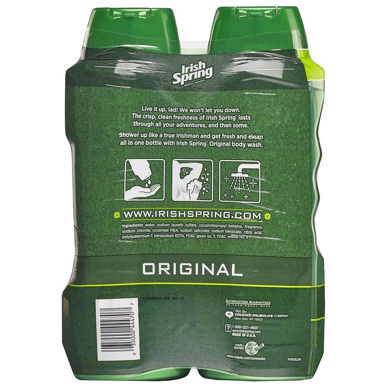 Irish Spring Body Wash for Men, Original- 18 ounce (2 count) - Image 2