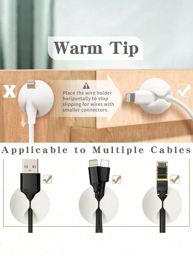 Shein 10-Piece Solid Color Data Cable Organizer, Versatile Desk & School Supplies Holder - One Size - Image 4