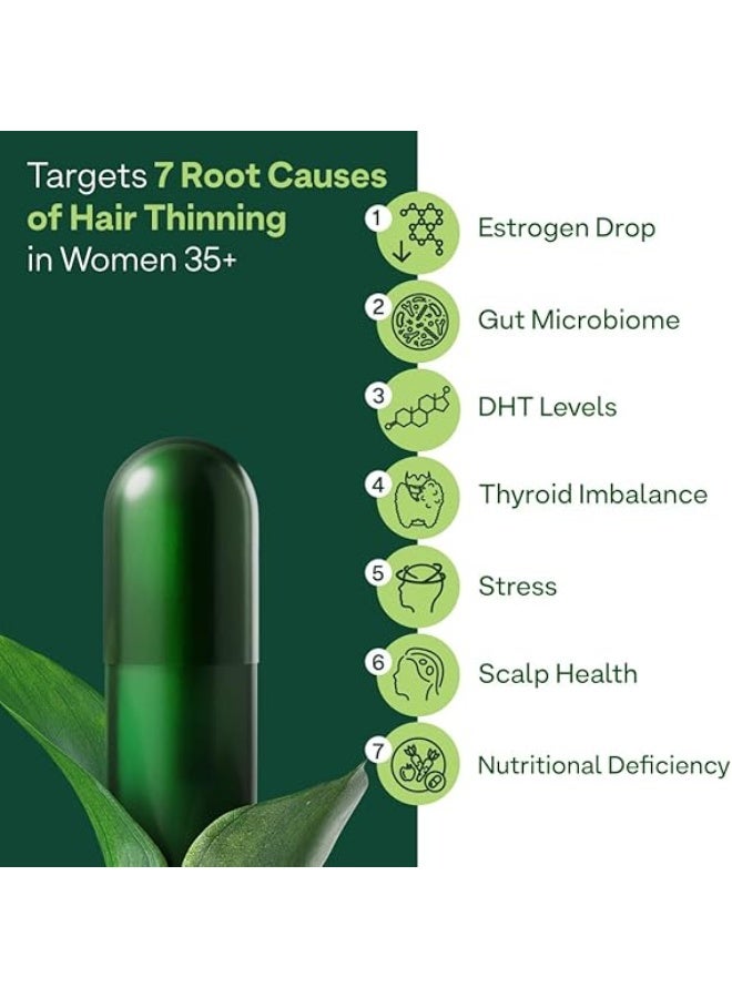 OZiva+ Advanced Hair Growth Actives | Reduces Thinning Hair & Improves Scalp Coverage | Scientist Formulated with Pure Plant Actives | No side effects | 90 Caps - Image 4