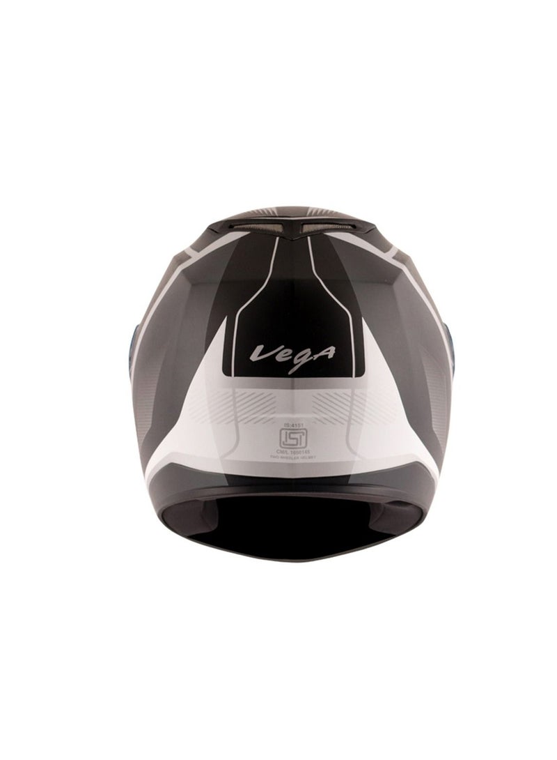 Vega Edge DX Blast Black Silver Helmet