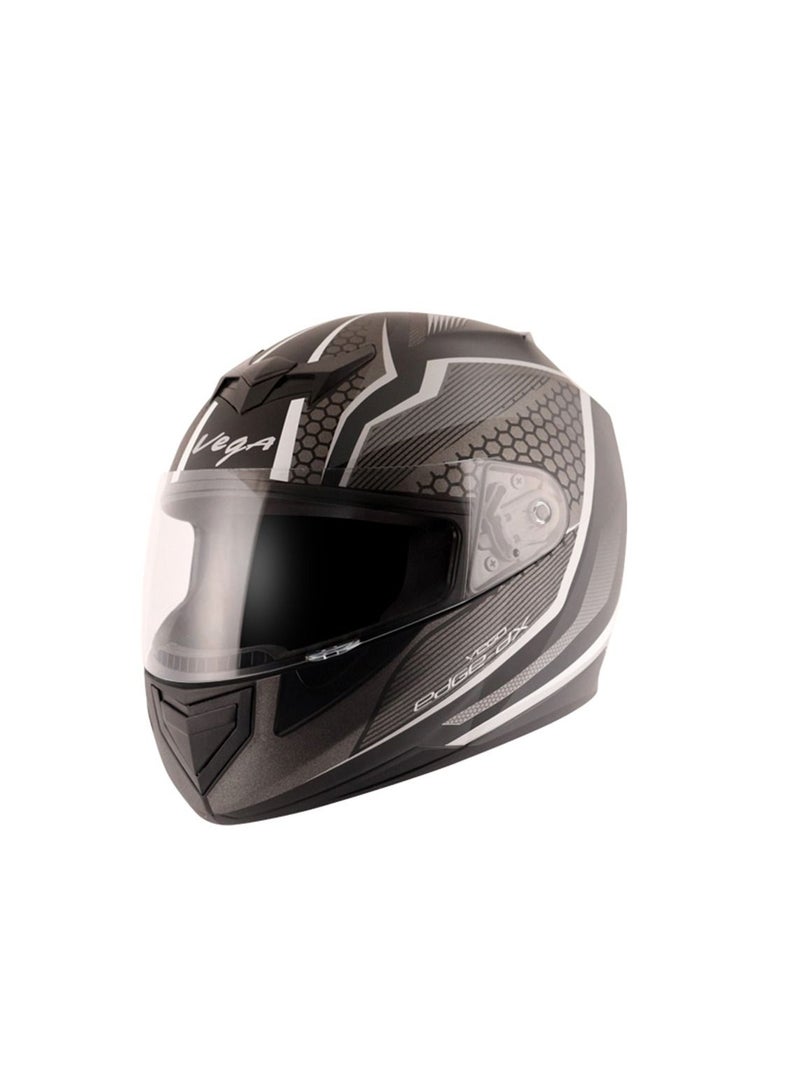 Vega Edge DX Blast Black Silver Helmet