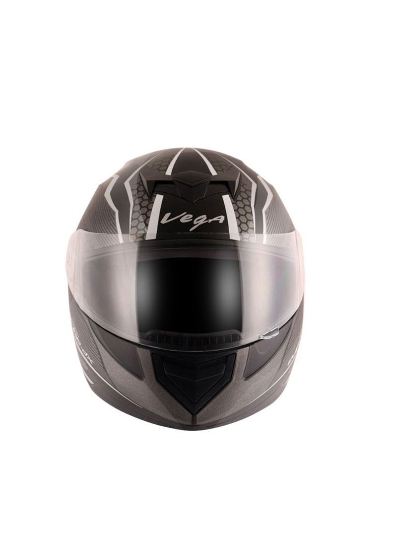 Vega Edge DX Blast Black Silver Helmet
