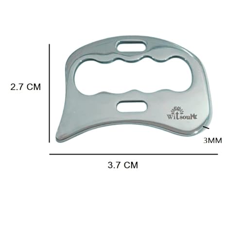 WITSOUL Gua Sha, Gua Sha Facial Tools, Stainless Steel Guasha Tool for Facial and Body SPA Accupressure Treatment Scraping Face Massage Tool (3 mm) - Image 2