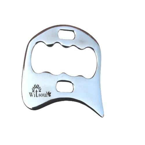 WITSOUL Gua Sha, Gua Sha Facial Tools, Stainless Steel Guasha Tool for Facial and Body SPA Accupressure Treatment Scraping Face Massage Tool (3 mm) - Image 5