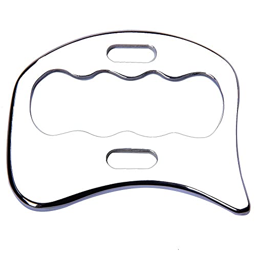 WITSOUL Gua Sha, Gua Sha Facial Tools, Stainless Steel Guasha Tool for Facial and Body SPA Accupressure Treatment Scraping Face Massage Tool (3 mm) - Image 1