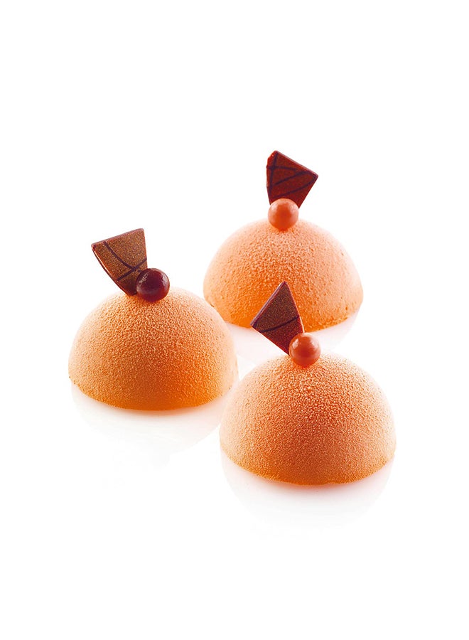 Silikomart 6-Cavity Classic Semi Sphere Mould Red 480ml - Image 3