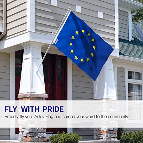 Anley Fly Breeze 3x5 Foot European Union Flag Vivid Color and Fade Proof Canvas Header and Double Stitched EU Flags Polyester with Brass Grommets 3 X 5 Ft - Image 3